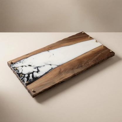 12"x24" Black Walnut Epoxy River Serving Tray