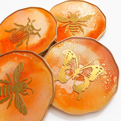 Insect Decal Variety Coaster Set