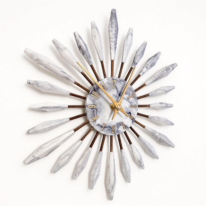 13" Sunburst Clock | Mid-Century Modern