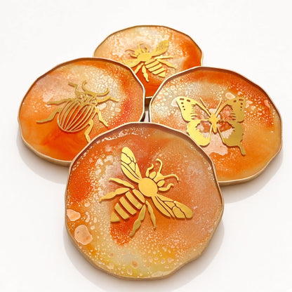 Insect Decal Variety Coaster Set