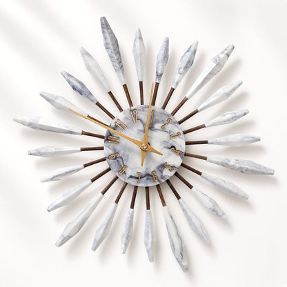 13" Sunburst Clock | Mid-Century Modern