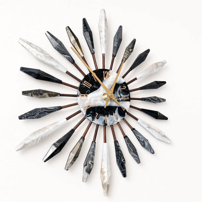 13" Sunburst Clock | Mid-Century Modern