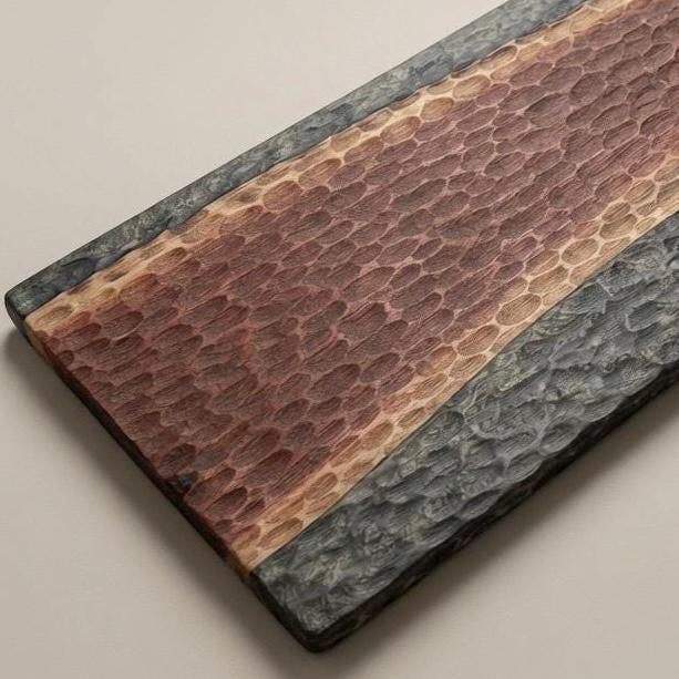 Textured Black Walnut | Epoxy Resin Tray | Serving Tray | Green & Black Walnut |