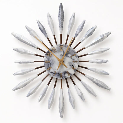 13" Sunburst Clock | Mid-Century Modern