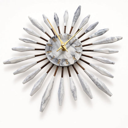 13" Sunburst Clock | Mid-Century Modern