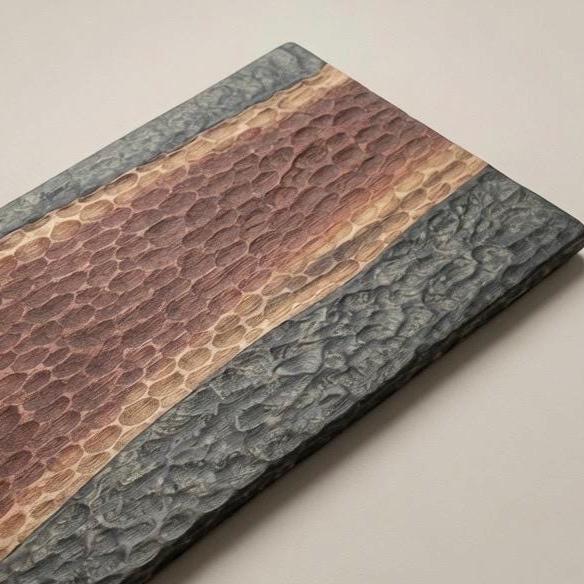 Textured Black Walnut | Epoxy Resin Tray | Serving Tray | Green & Black Walnut |