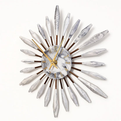 13" Sunburst Clock | Mid-Century Modern